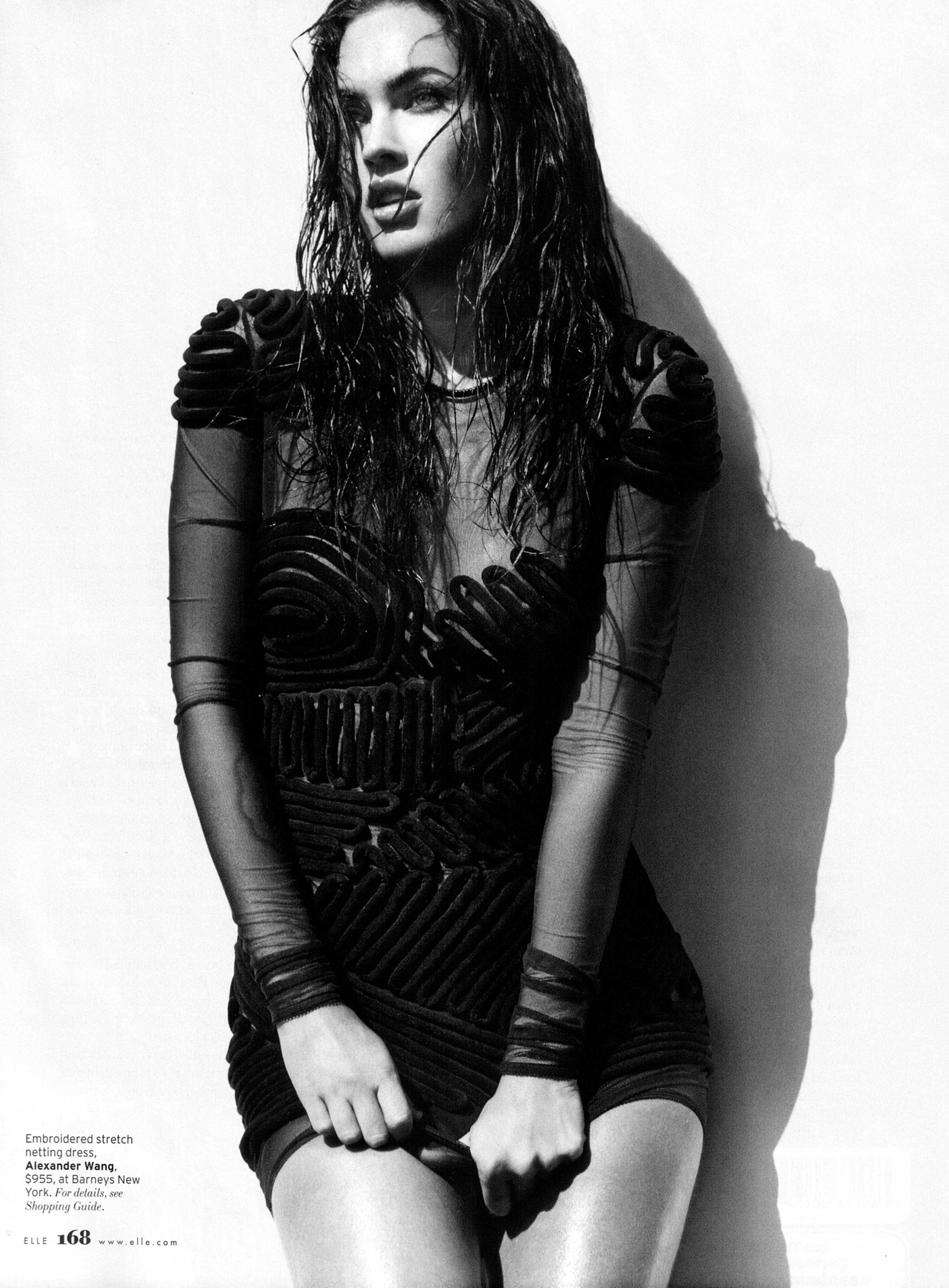 Model in black dress