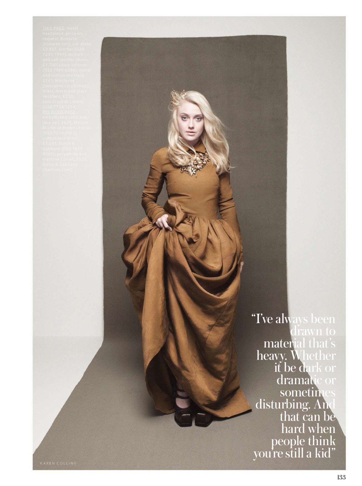 model in brown dress