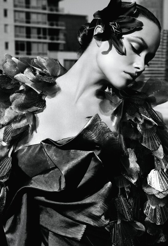 model in floral fashion