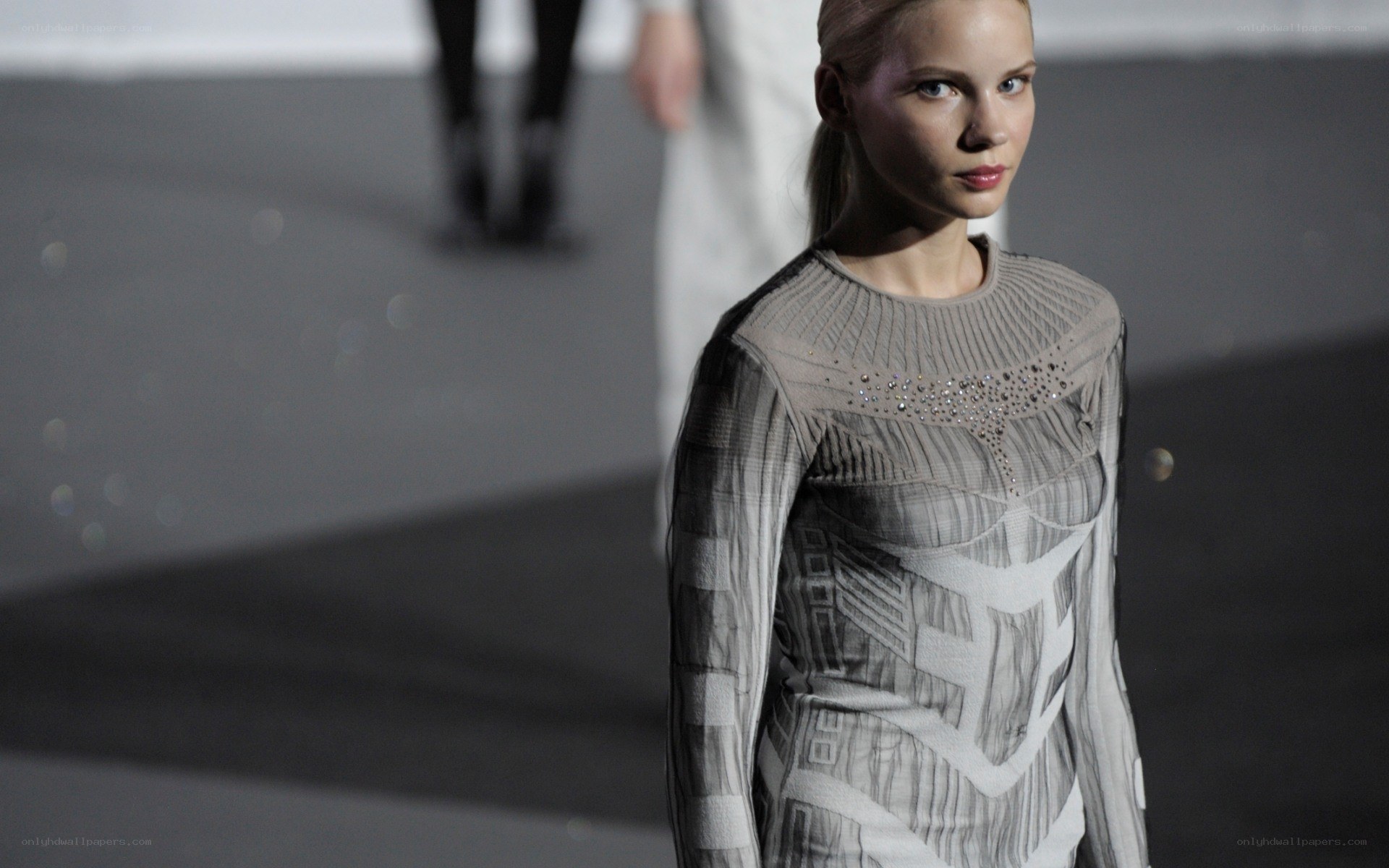 model in futuristic dress