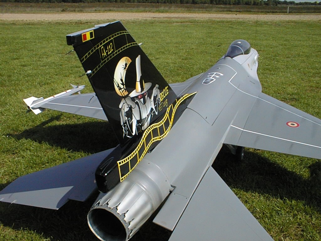 model jet with custom tail art