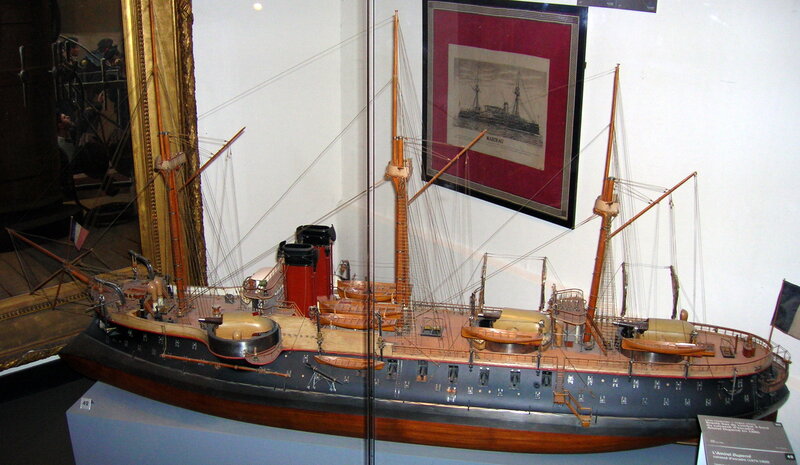 model of a historic warship