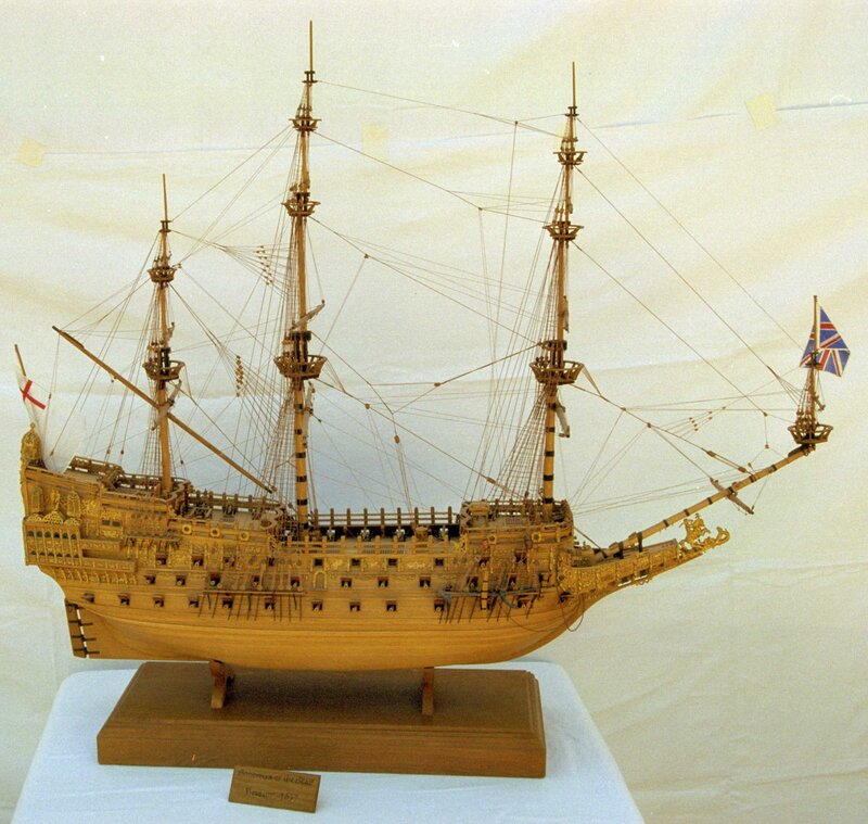 Model of a historic warship