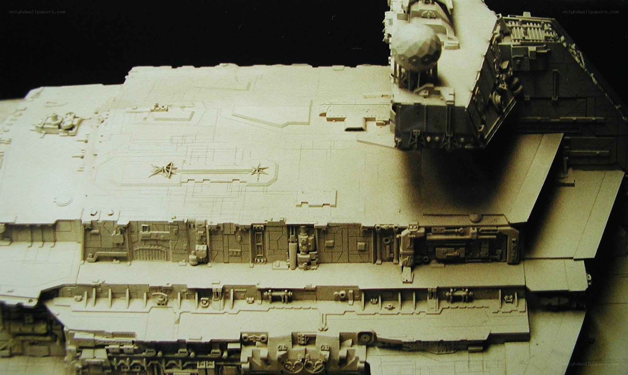model of a warship