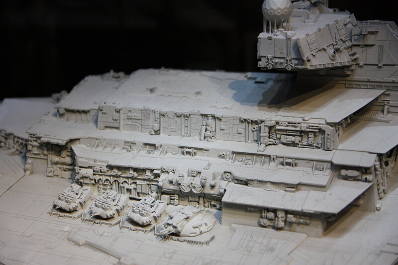 model of a warship