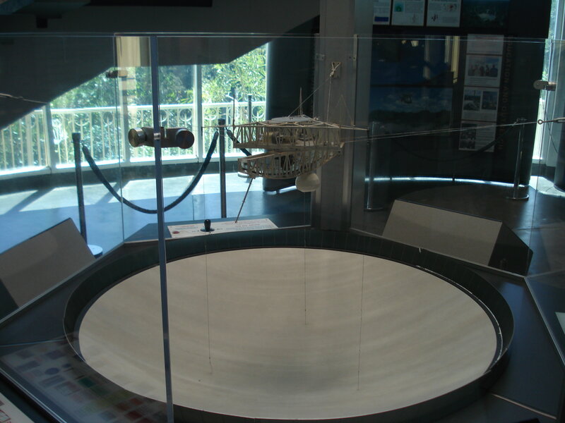 model of aircraft in display case