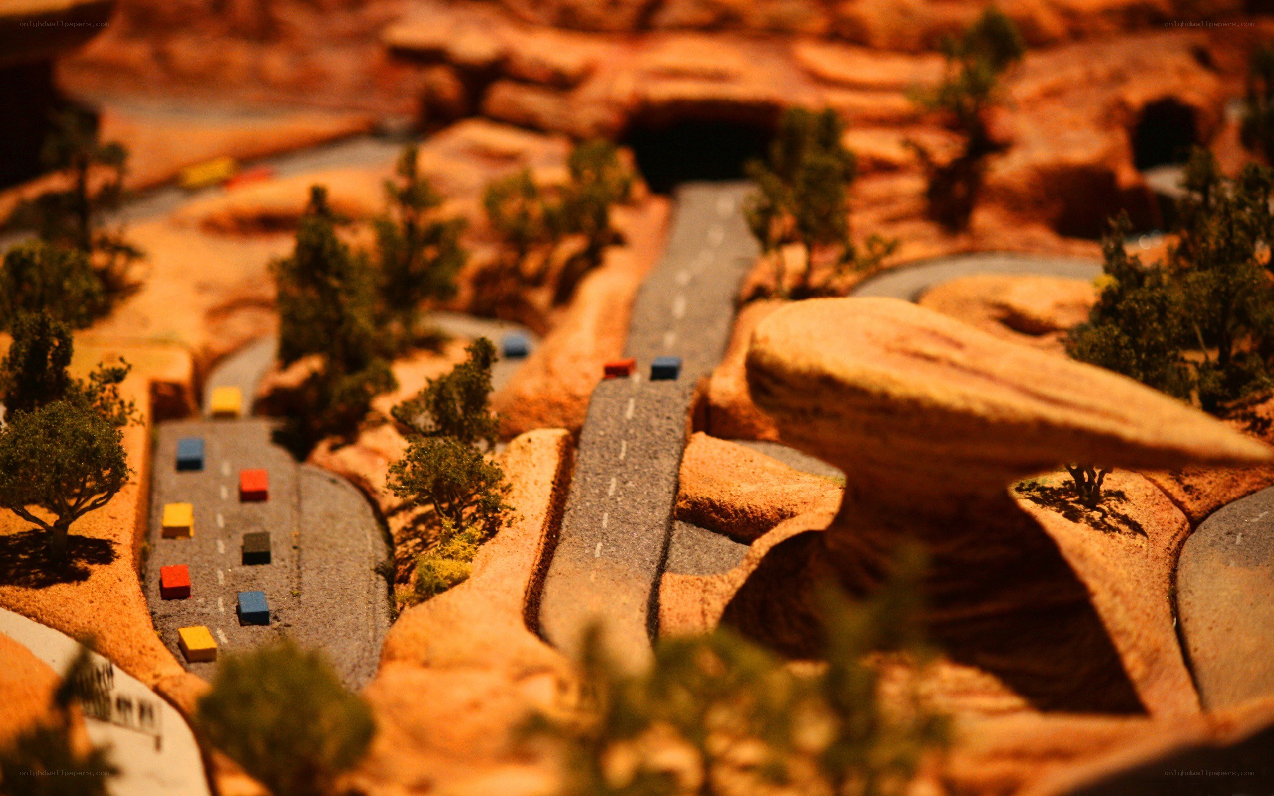 model of desert road