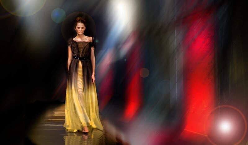 Model on Runway — Black