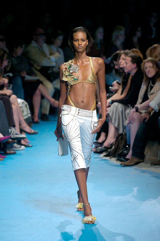 Model on runway in fashion show