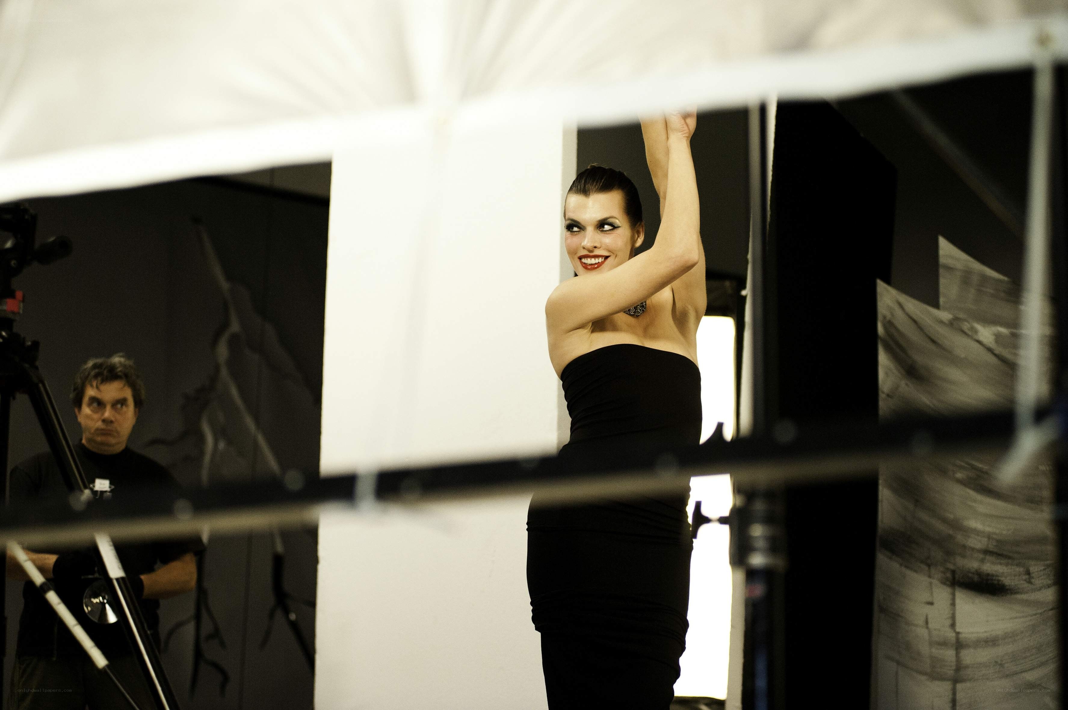 model posing in studio