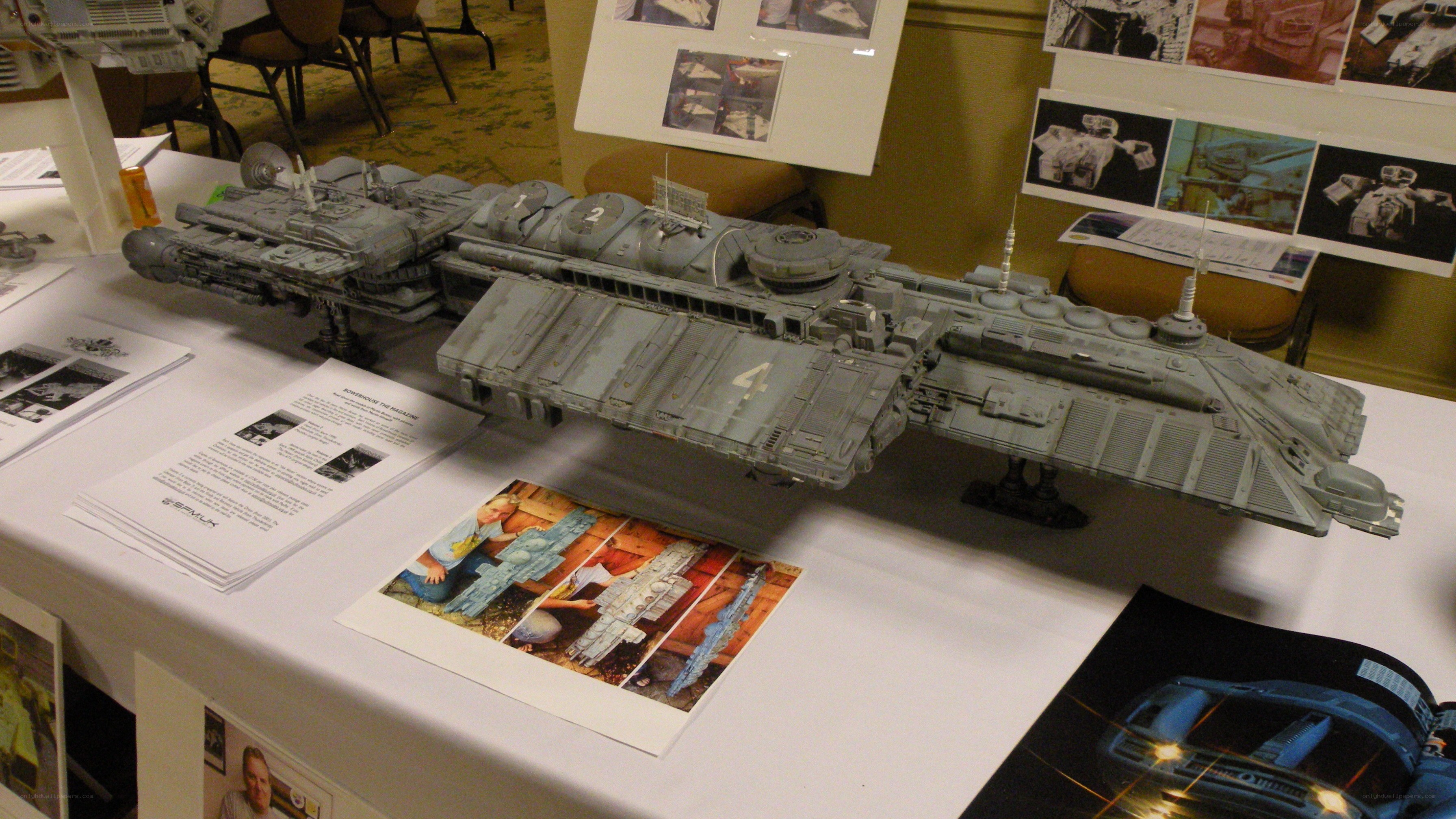 model ship display at convention
