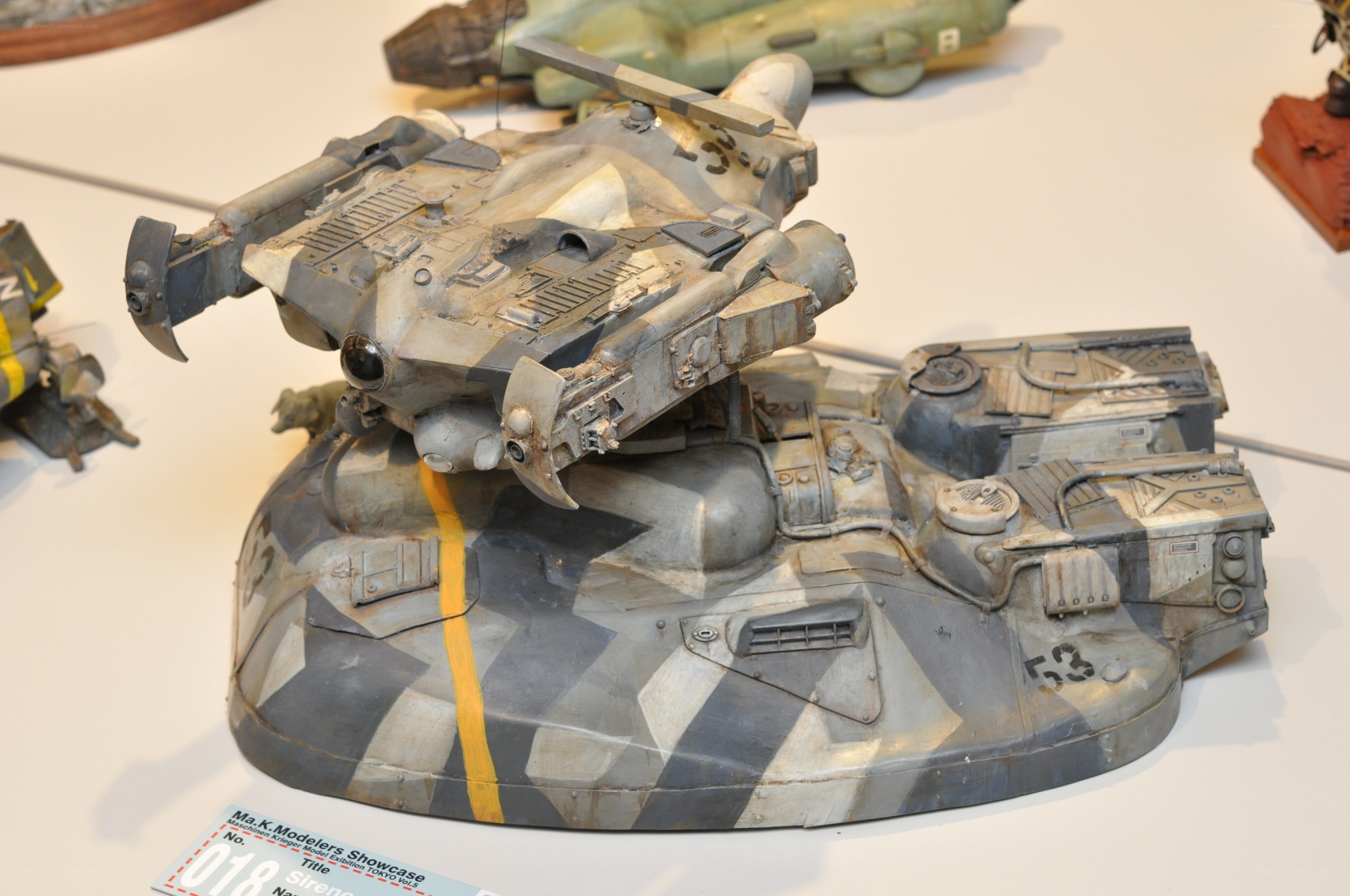 model tank with aircraft