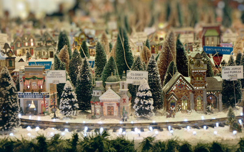 Model Town with Train
