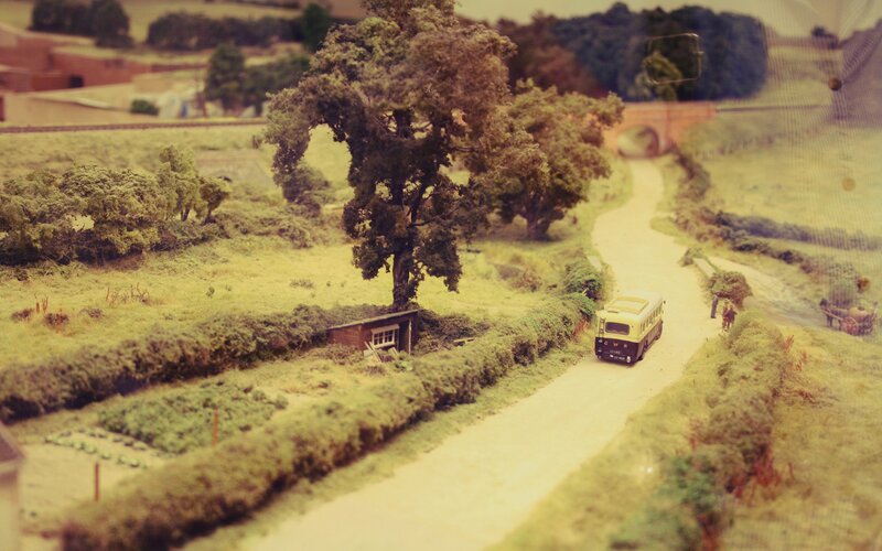 model train landscape scene