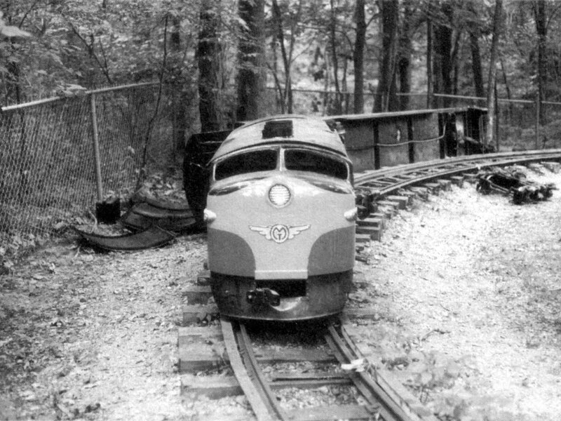 model train on curved track