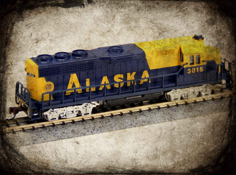 Model Train on Track