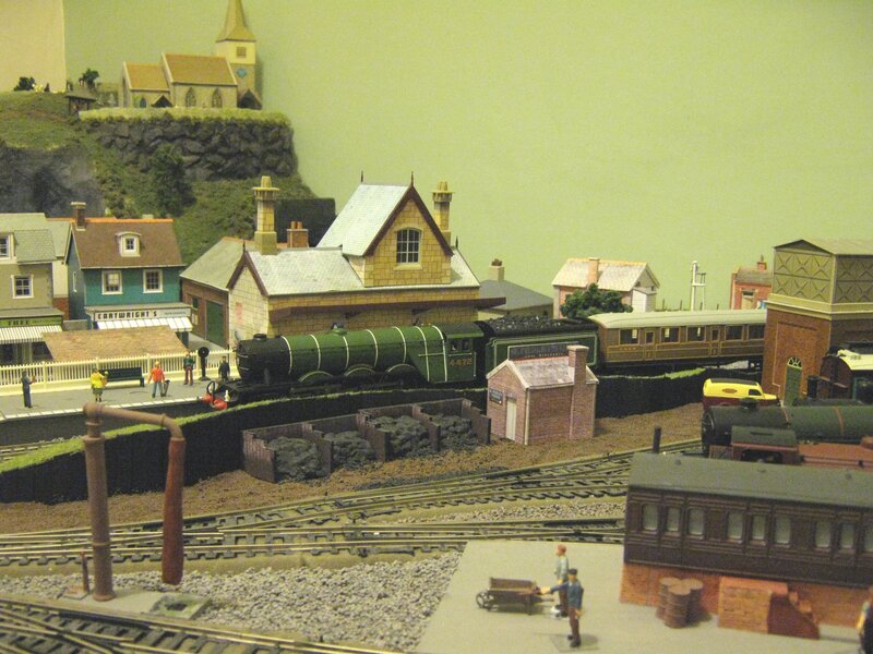 model train station diorama