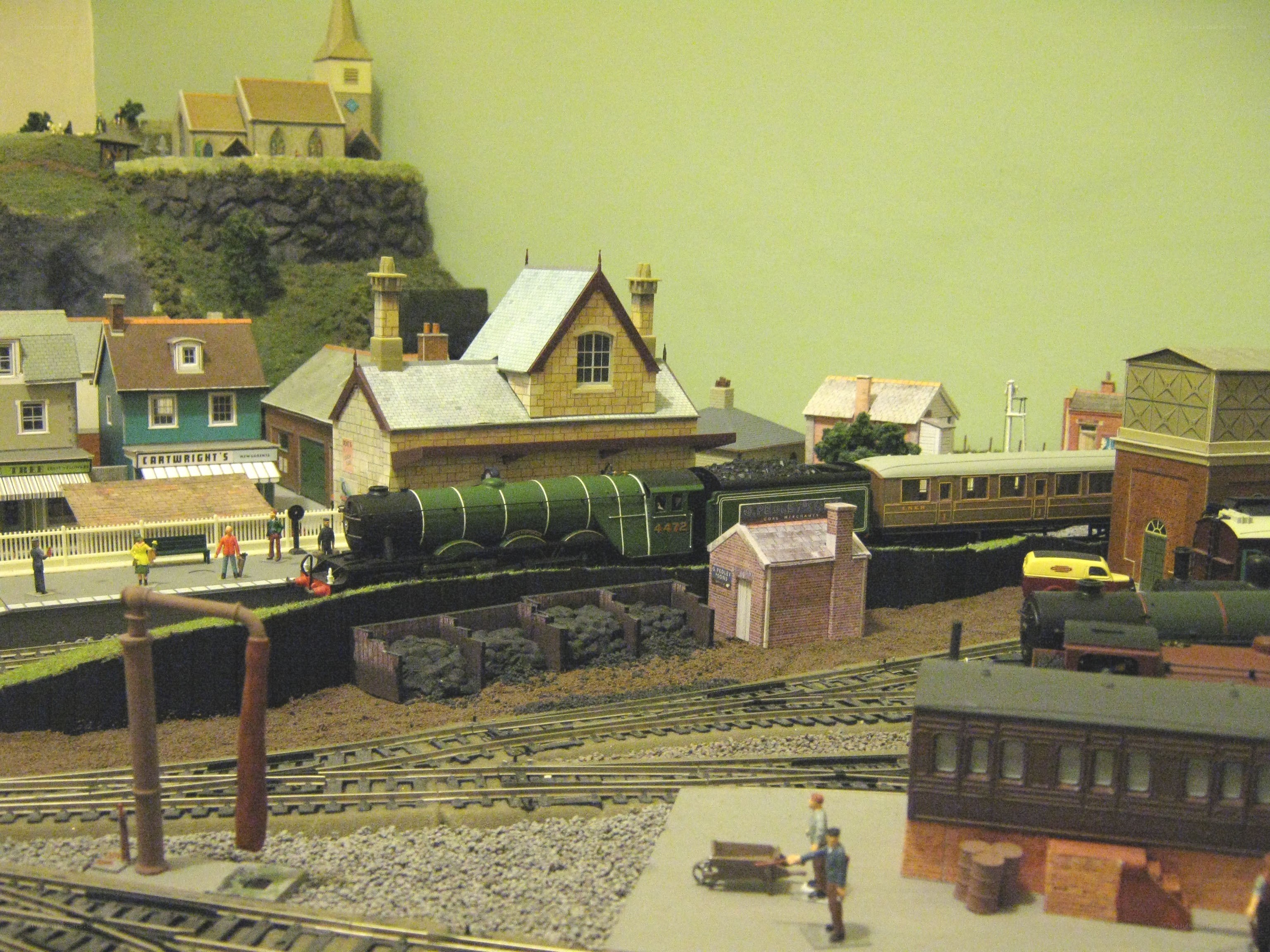 model train station diorama