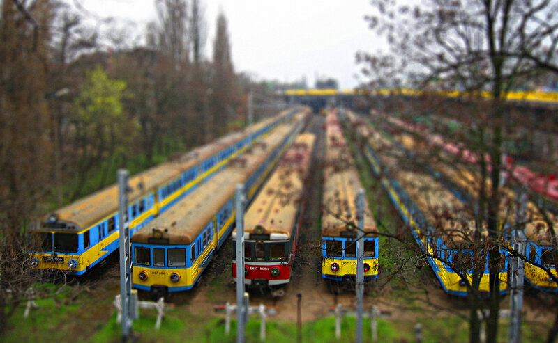 model trains on display