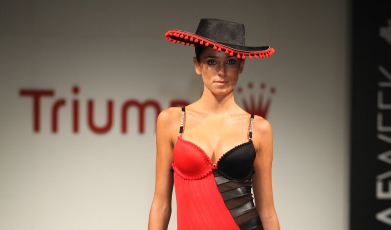 Model Wearing Hat and Dress