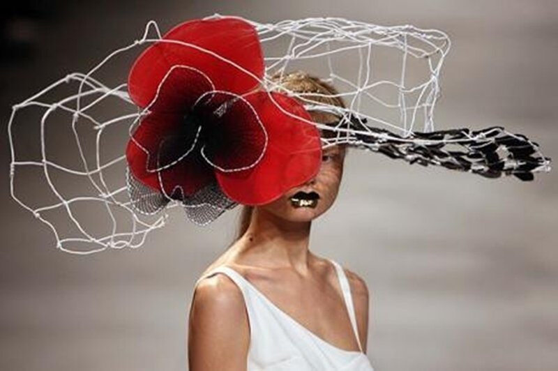 Model Wearing Hat