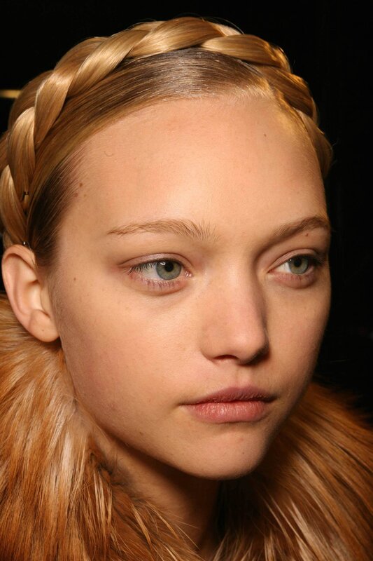 model with braided hair