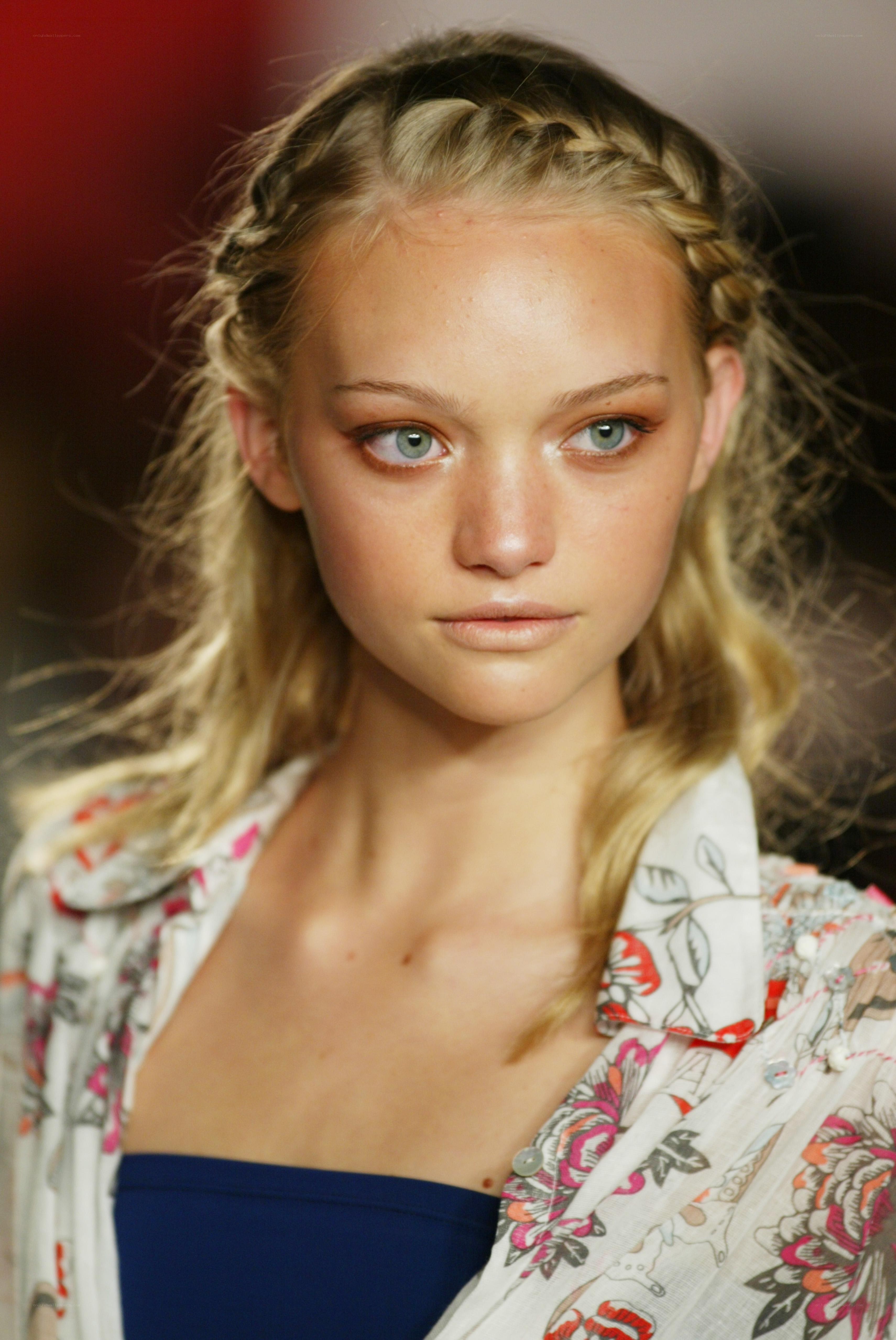 model with braided hair