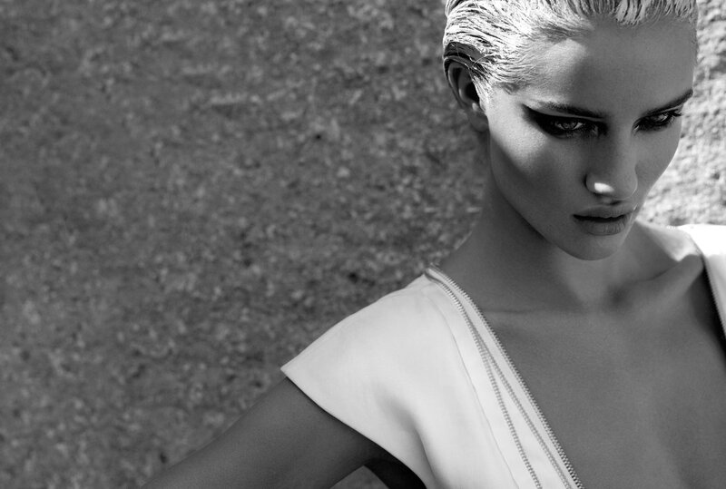 model with dramatic makeup
