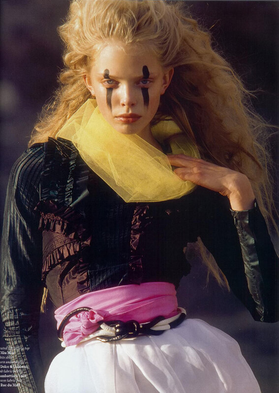 model with dramatic makeup and fashion