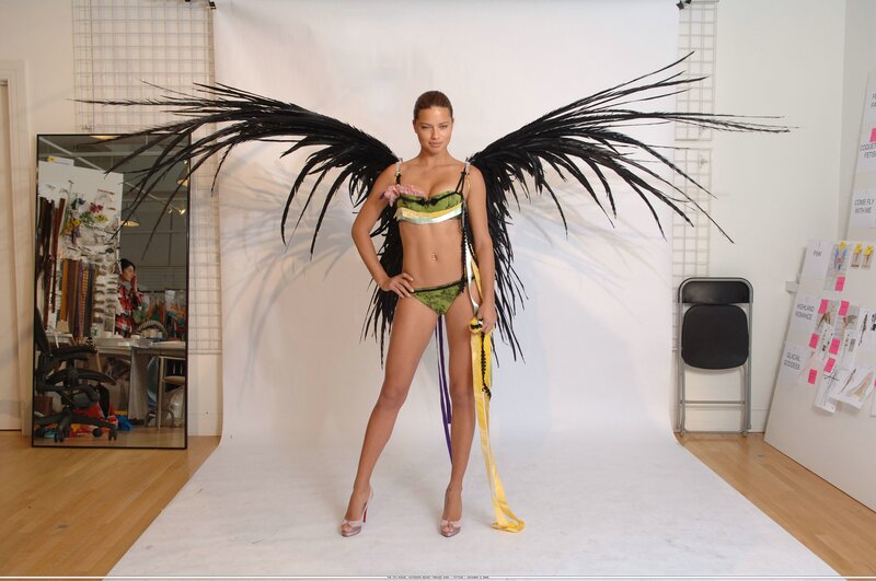Model with Feather Wings — Black