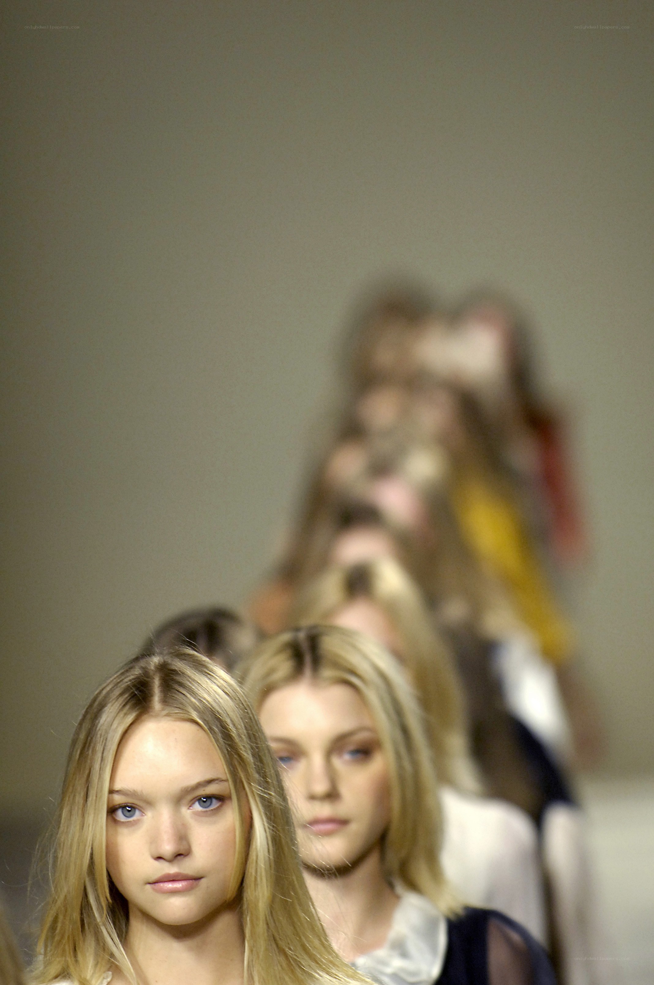 Models in a fashion line