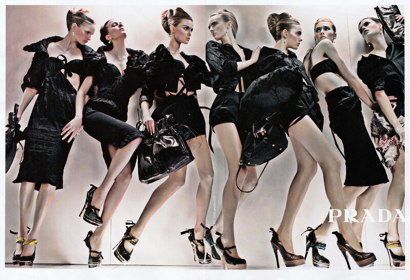 Models in Black Outfits — Dramatic