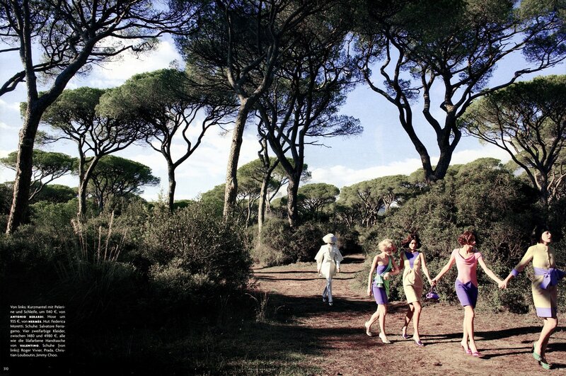 Models in forest path