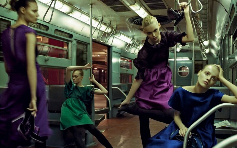 Models in Subway Car