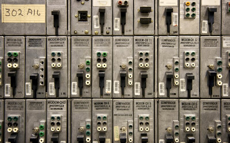 Modem and Companior equipment rack