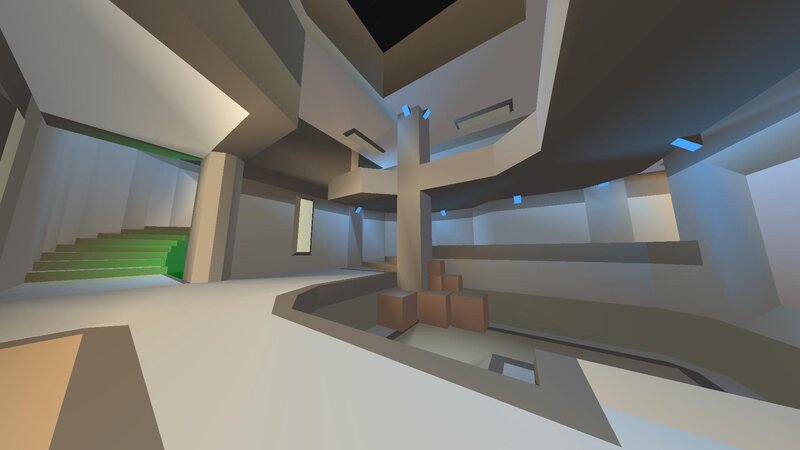 modern abstract interior space