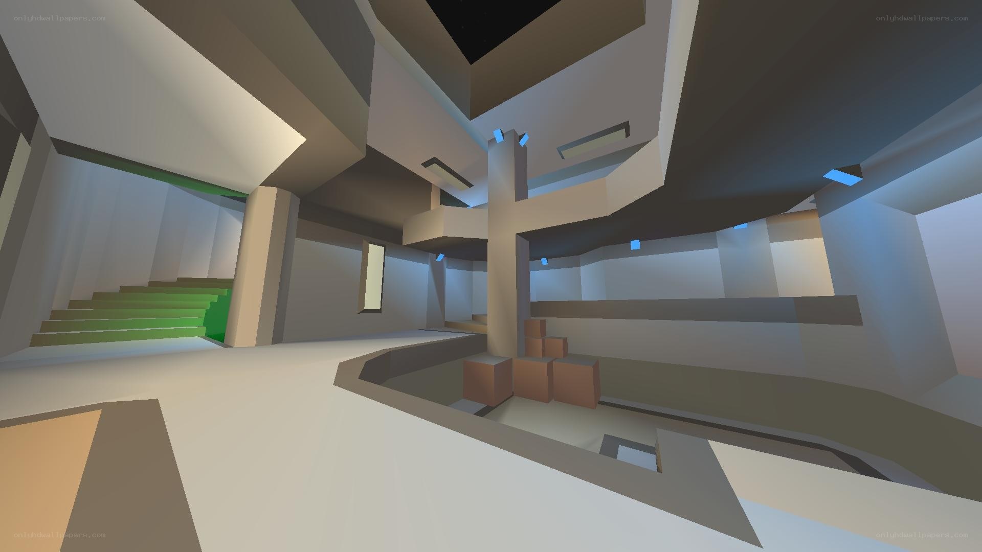modern abstract interior space