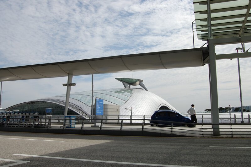 modern airport terminal exterior