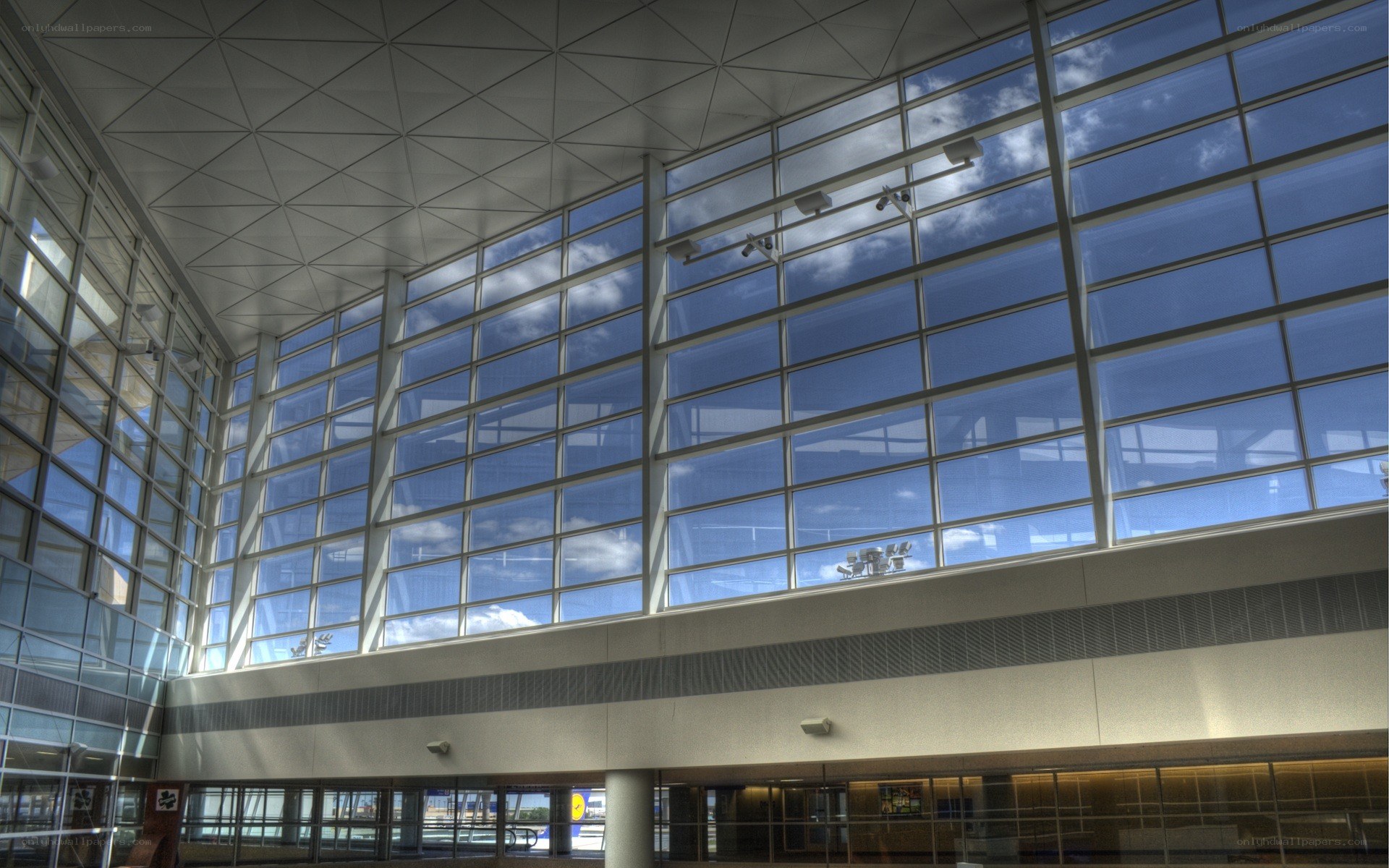 modern airport terminal interior