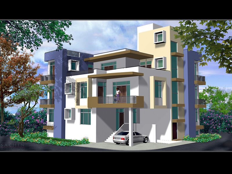 Modern apartment building design