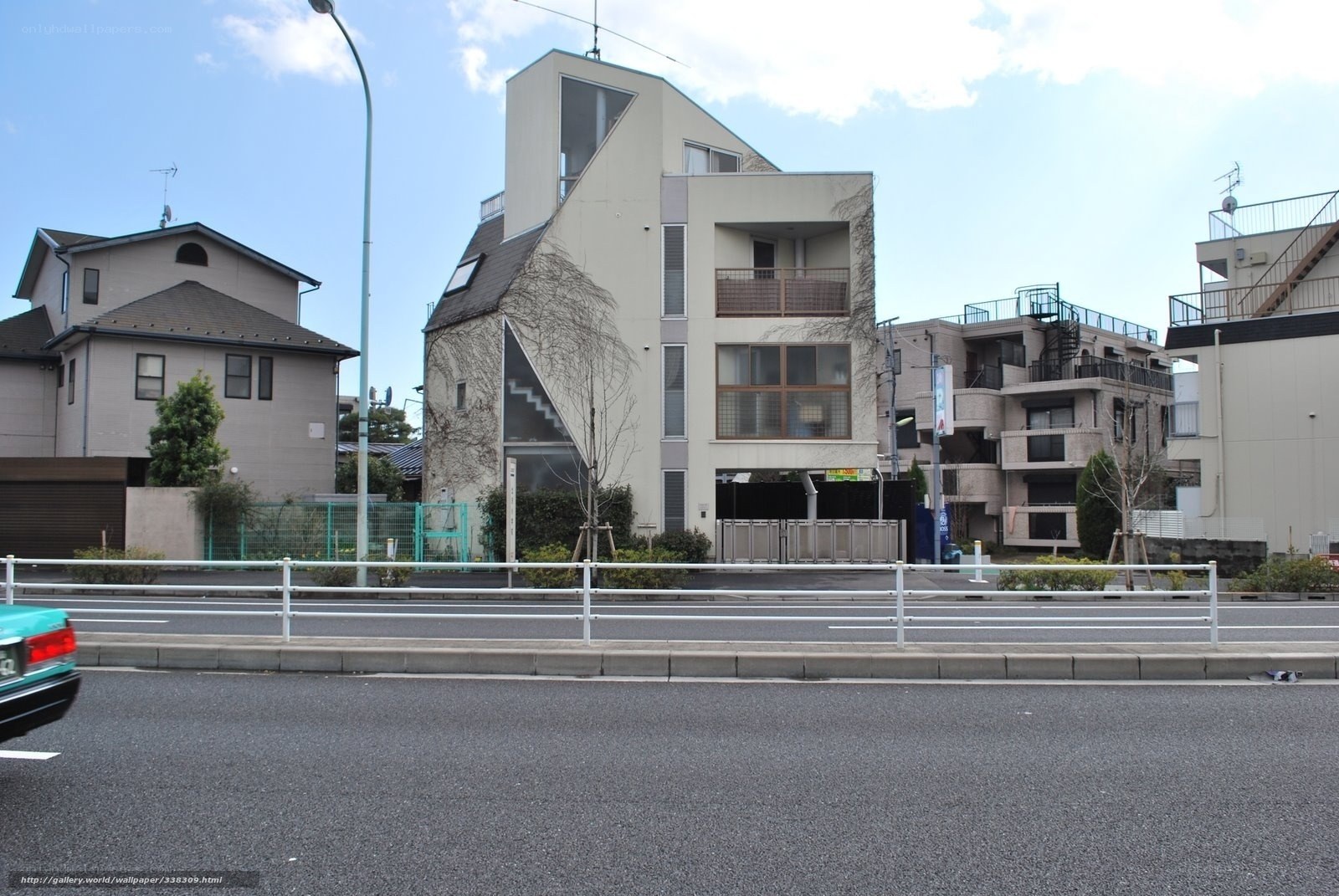 Modern apartment building in Japan