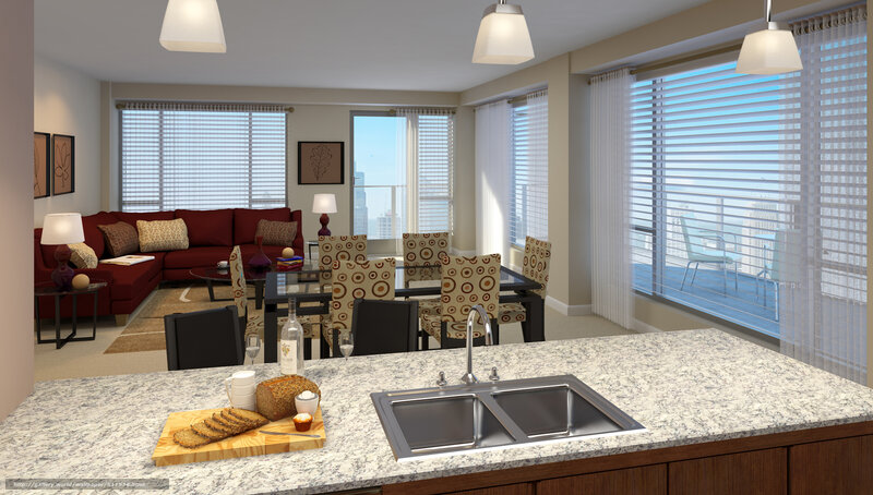 Modern Apartment Interior — Beige