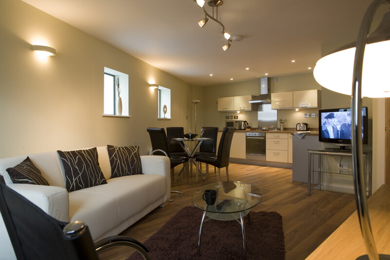 Modern Apartment Living Room — Beige