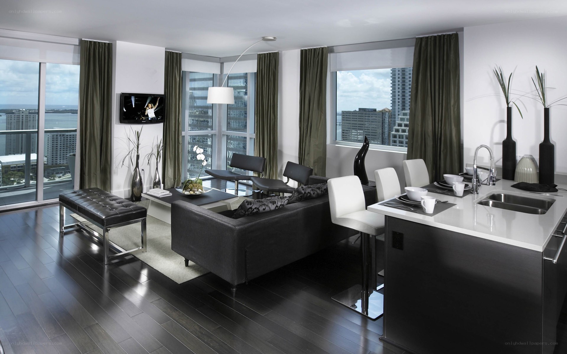 Modern apartment living space