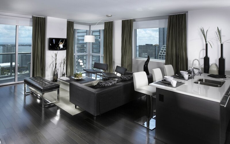 Modern apartment living space