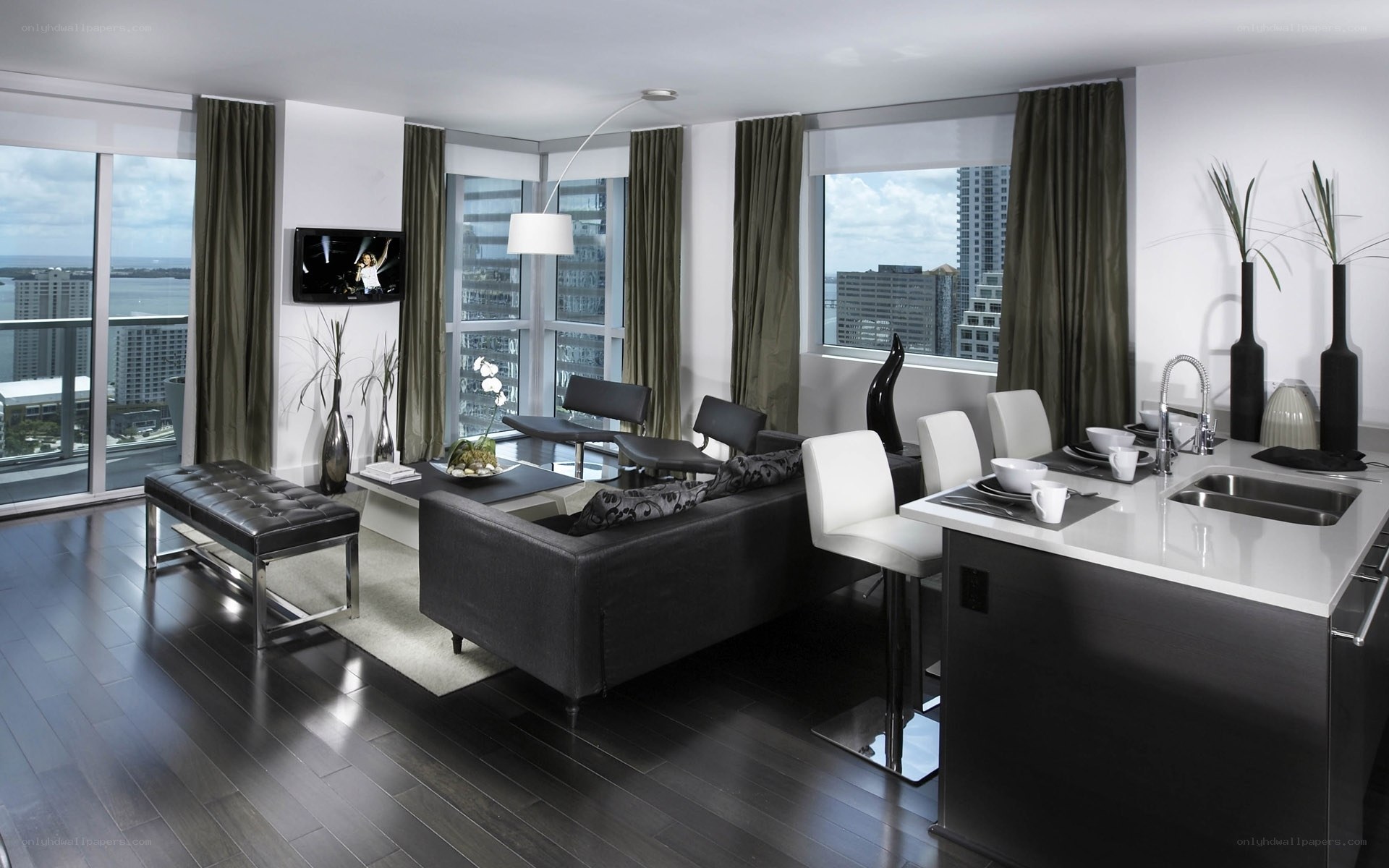 Modern apartment living space