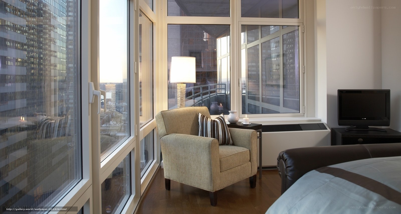 Modern apartment with city view
