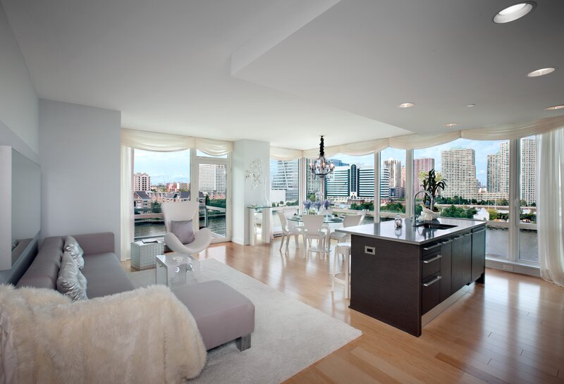 Modern apartment with city view