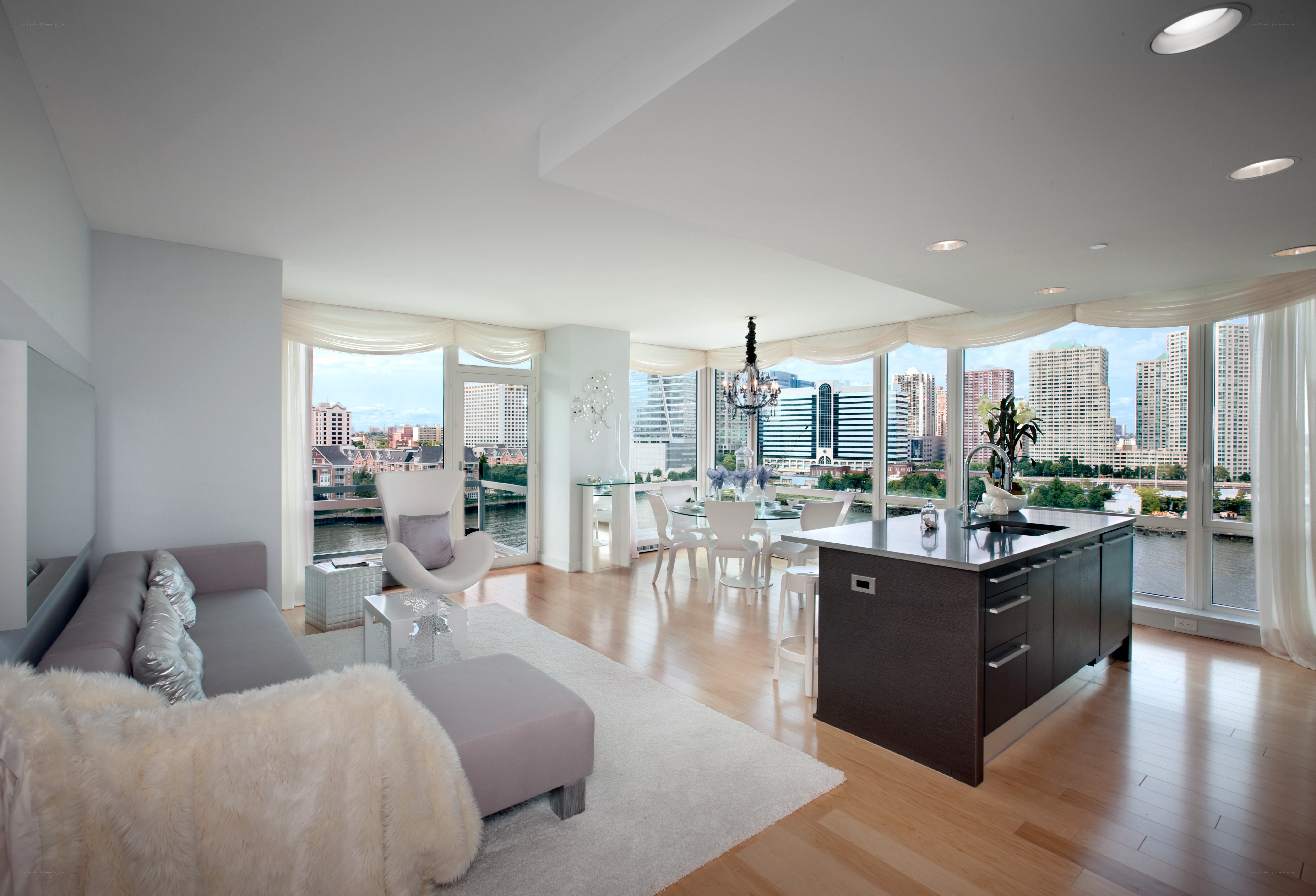 Modern apartment with city view