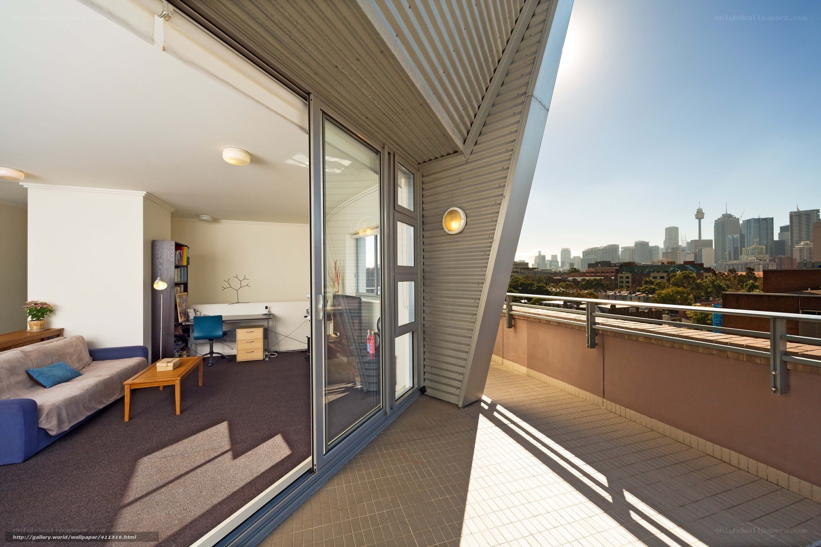 Modern apartment with city view